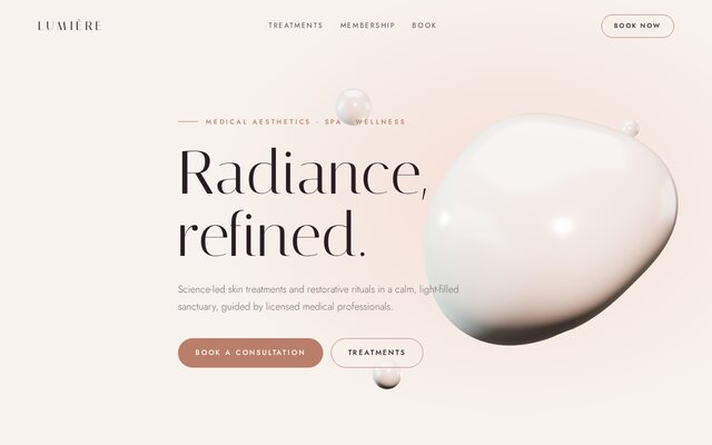 Preview of the Med spa & aesthetics luxury template
