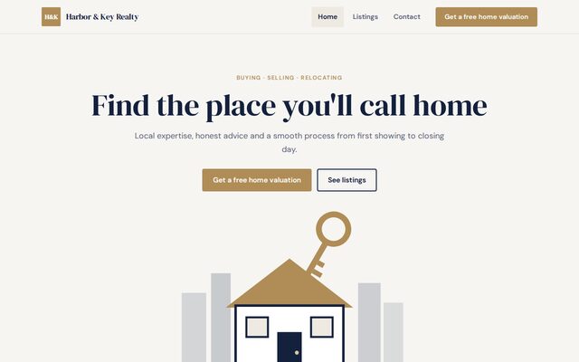 Preview of the Real estate agent website template